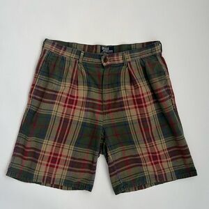 Polo by Ralph Lauren Men's Plaid Shorts - Green and Red
